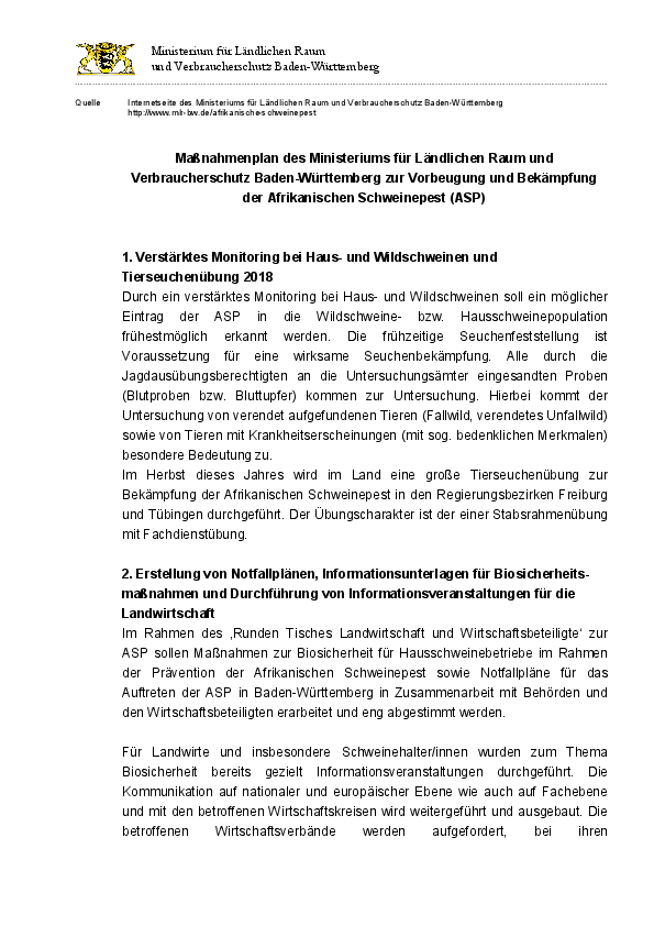 Maßnahmenkatalog ASP des Landes Baden-Württemberg pdf-preview